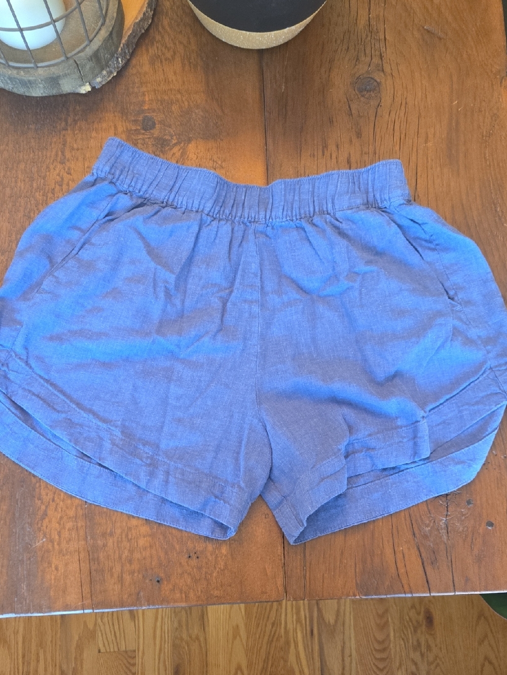 Patagonia Women's Light Blue Athletic Hemp-Style Shorts